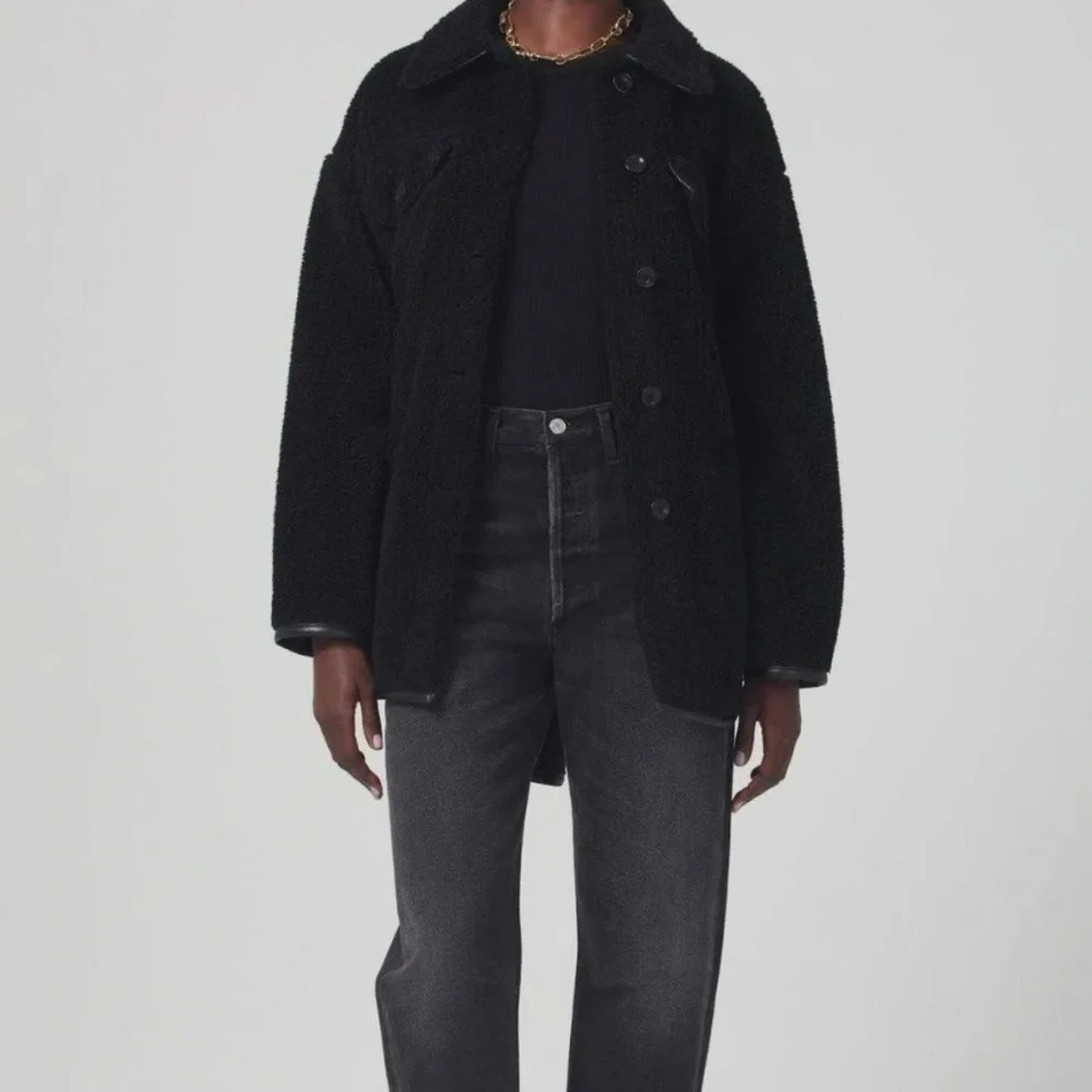 Citizens of Humanity Black Oversized Sherpa Jacket NWT - Picture 4 of 10